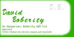 david boberity business card